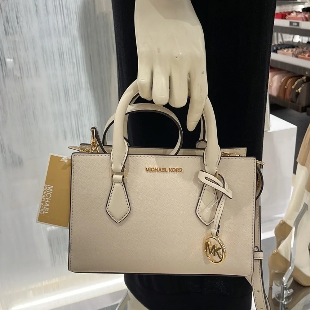 Michael Kors Sheila Small Center Zip Satchel Shoulder Crossbody Bag Non Leather
